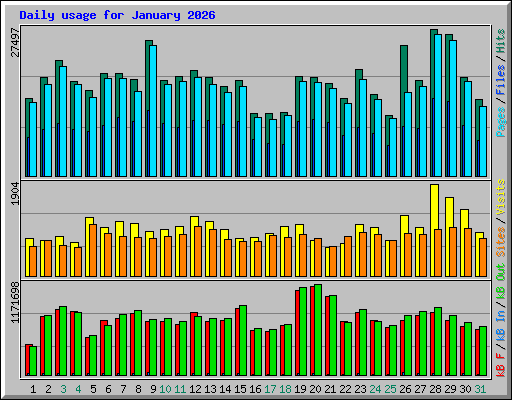 Daily usage for January 2026