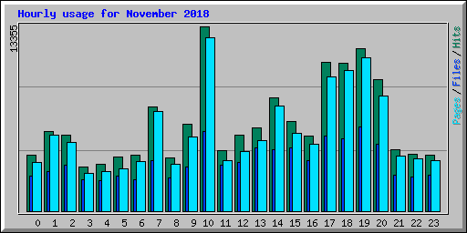 Hourly usage for November 2018