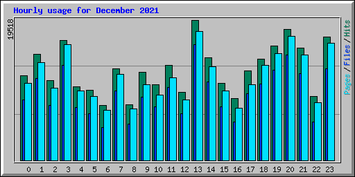 Hourly usage for December 2021