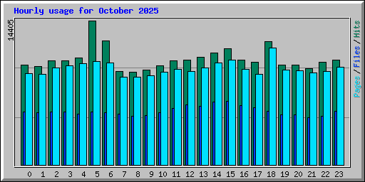 Hourly usage for October 2025
