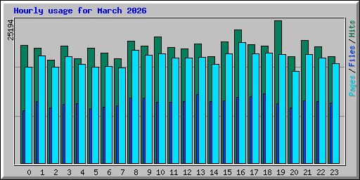 Hourly usage for March 2026